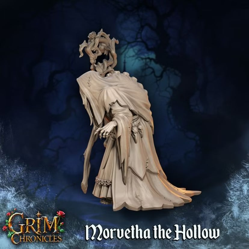 Morvetha the Hollow - Great Grimoire - Grim Chronicles | 3D Printed miniature | Tabletop Games
