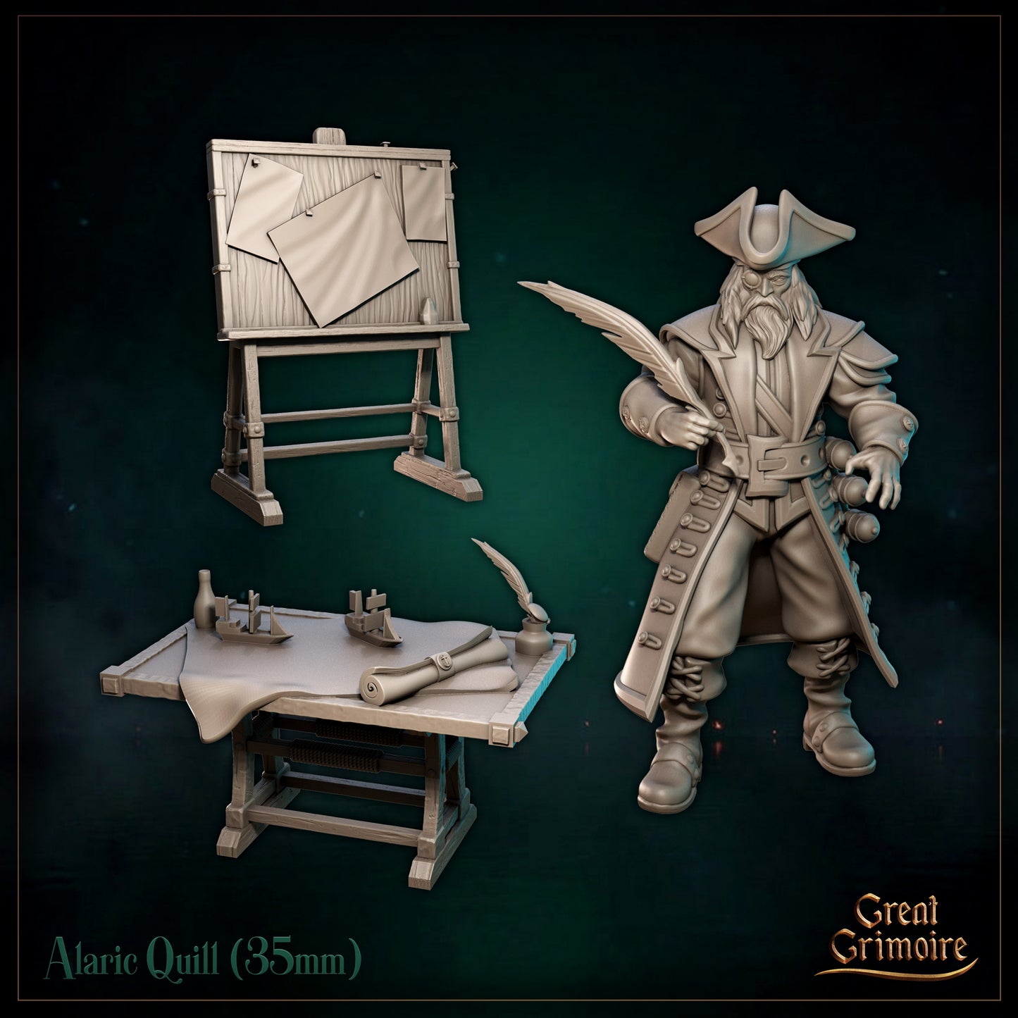 Alaric Quill - Great Grimoire - Black Tidelight - Tabletop Games