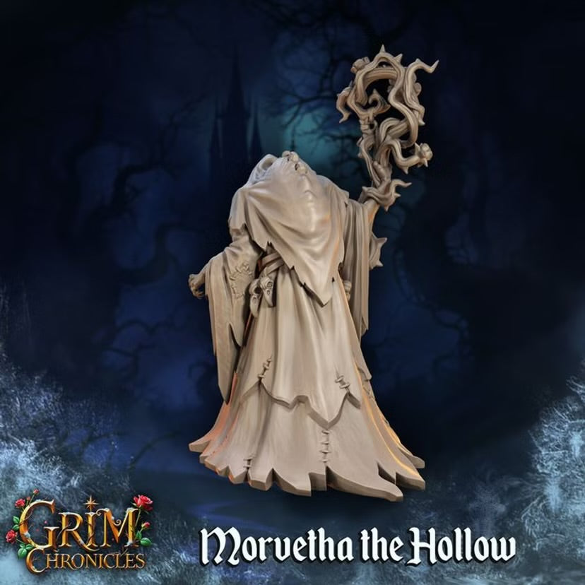 Morvetha the Hollow - Great Grimoire - Grim Chronicles | 3D Printed miniature | Tabletop Games
