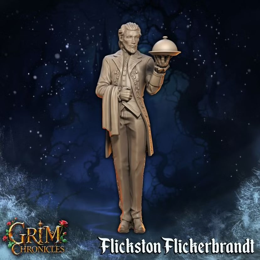 Flickstone Flickerbrandt - Great Grimoire - Grim Chronicles | 3D Printed miniature | Tabletop Games