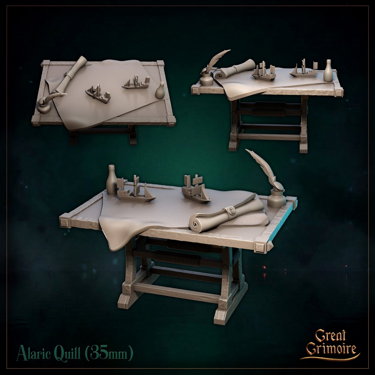Alaric Quill - Great Grimoire - Black Tidelight - Tabletop Games