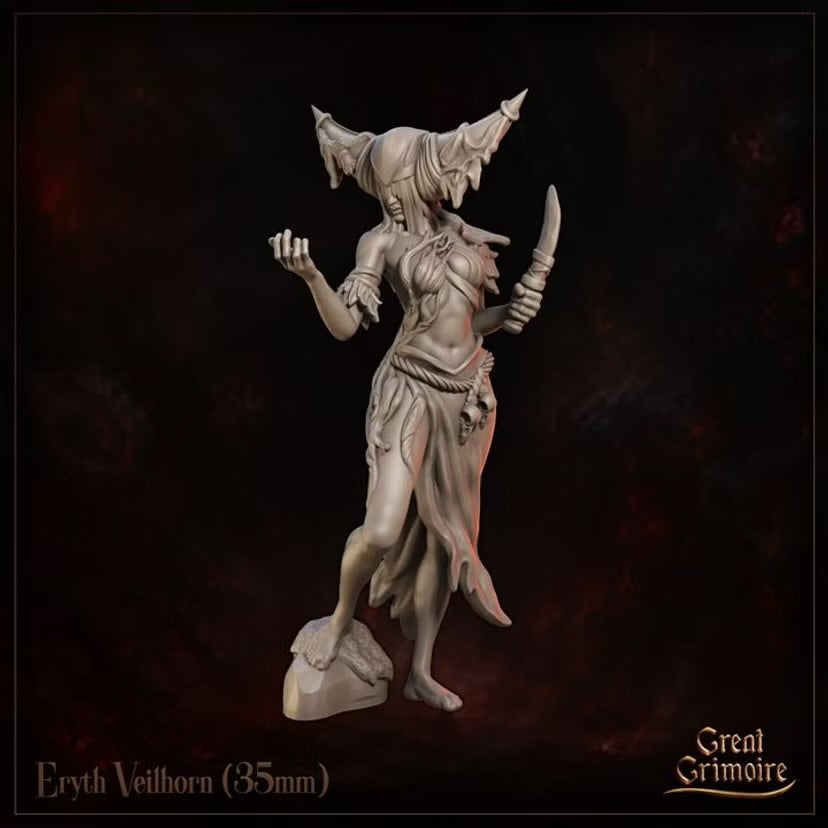 Eryth Veilhorn - Great Grimoire - Runeblood Covenant - Tabletop Games