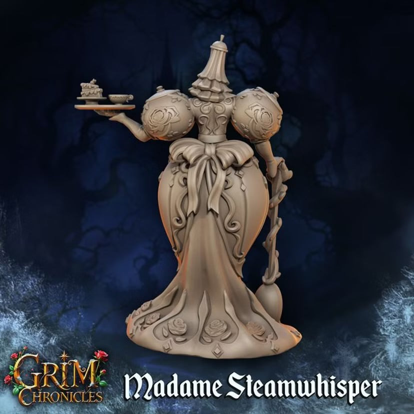 Madame Steamwhisper - Great Grimoire - Grim Chronicles | 3D Printed miniature | Tabletop Games