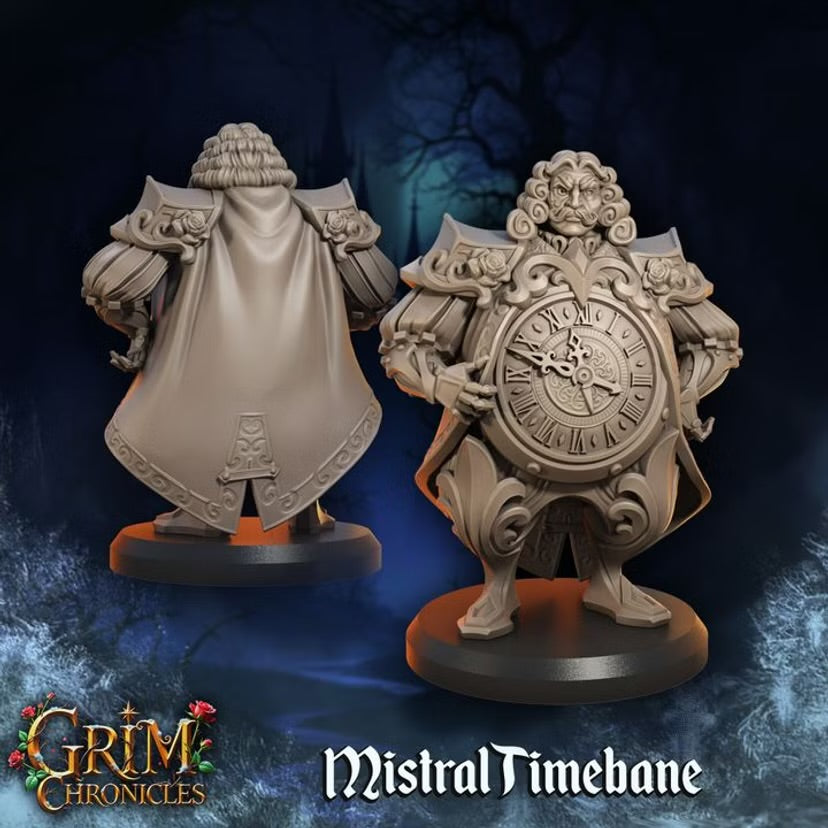 Mistral Timebane - Great Grimoire - Grim Chronicles | 3D Printed miniature | Tabletop Games