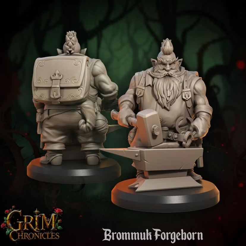 Brommuk Forgeborn - Great Grimoire - Grim Chronicles | 3D Printed miniature | Tabletop Games