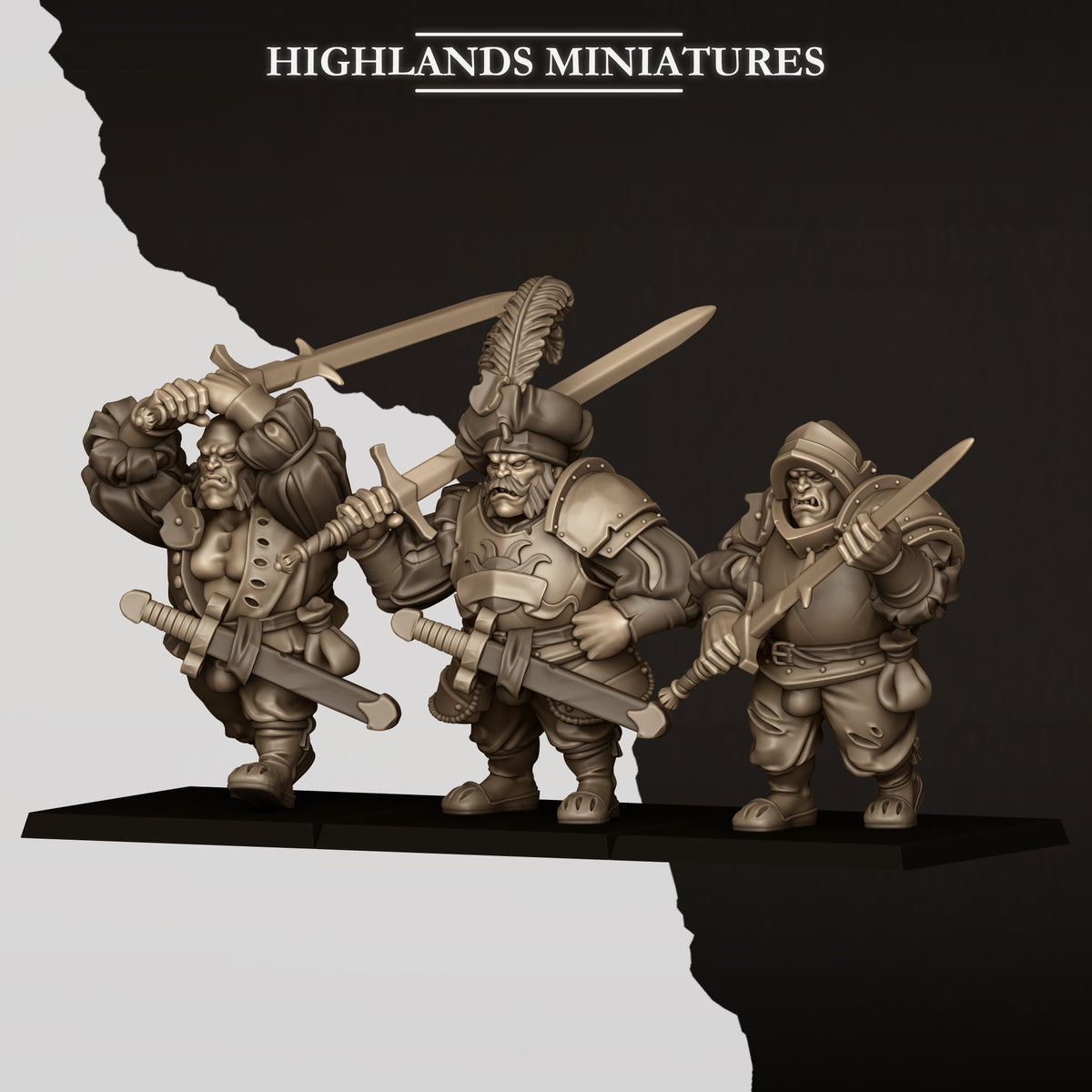 Sunland Ogres With Zweihander - Highlands Miniatures - Empire of Sunland | Tabletop Games
