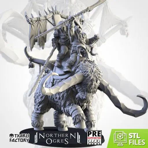 Ogres On Rock Aurochs | Txarli Factory | Northern Ogres | Tabletop Wargaming