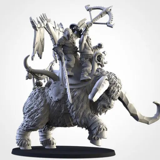 Ogres On Rock Aurochs | Txarli Factory | Northern Ogres | Tabletop Wargaming
